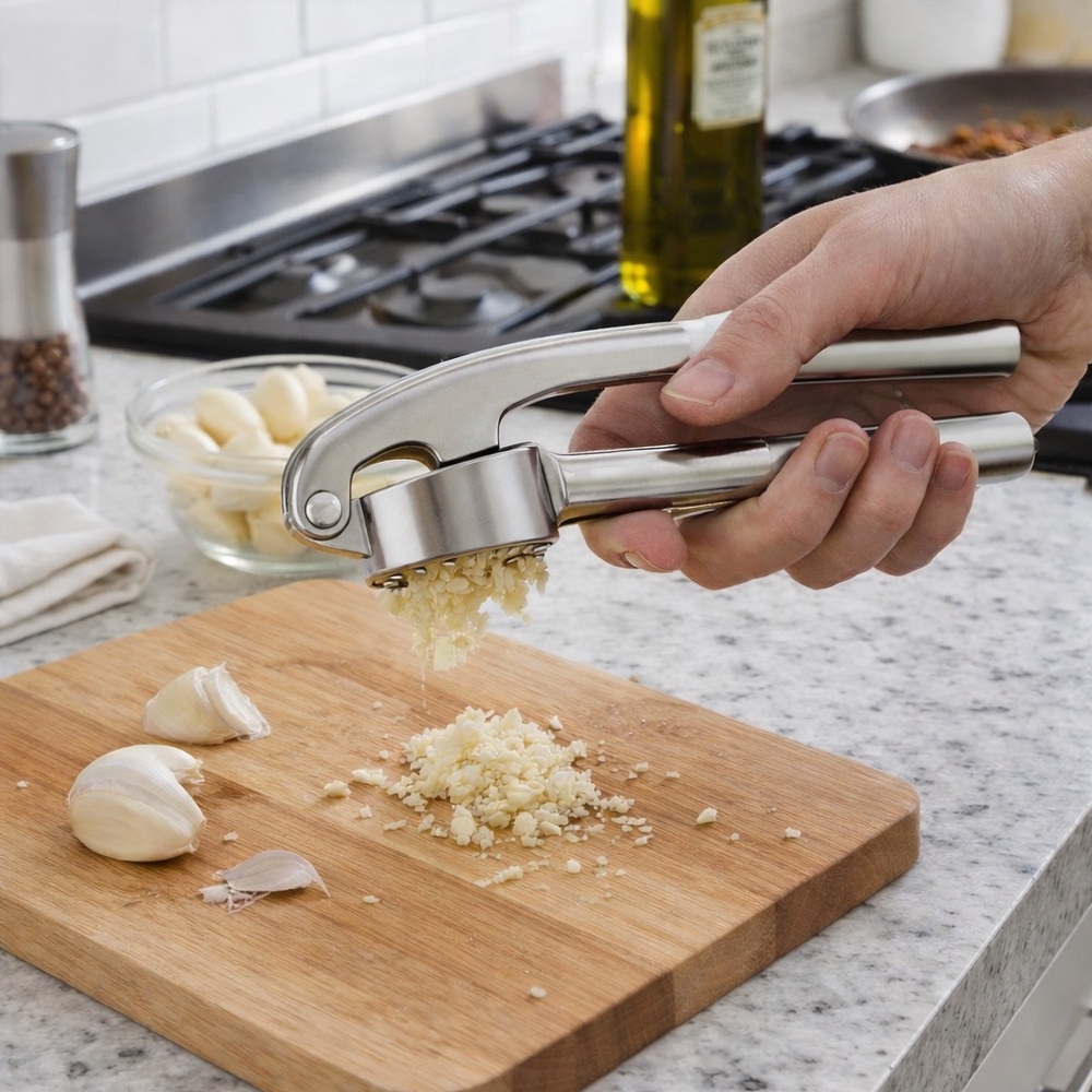 Stainless Steel Garlic Press